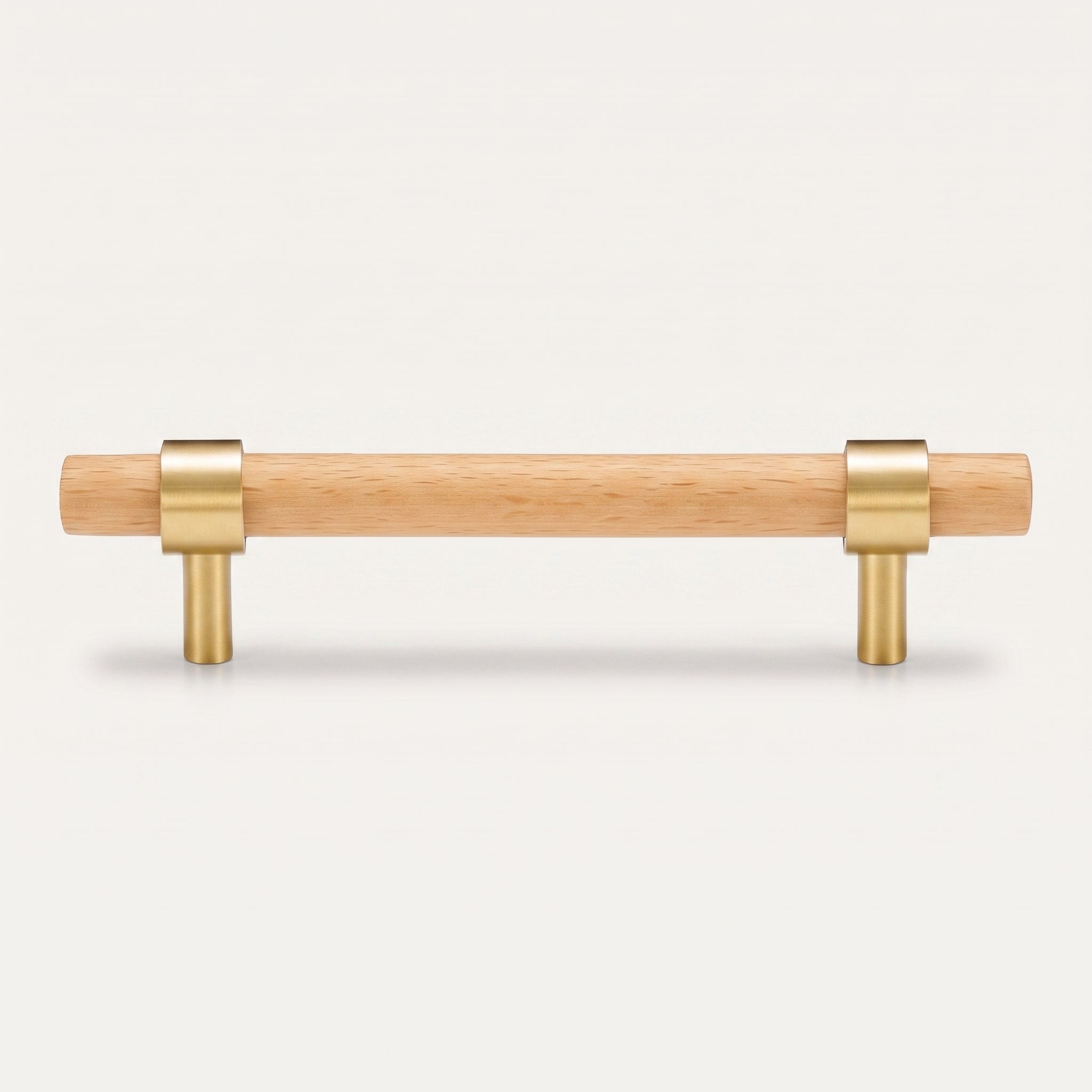 Rune Brass & Wood Cabinet Pull