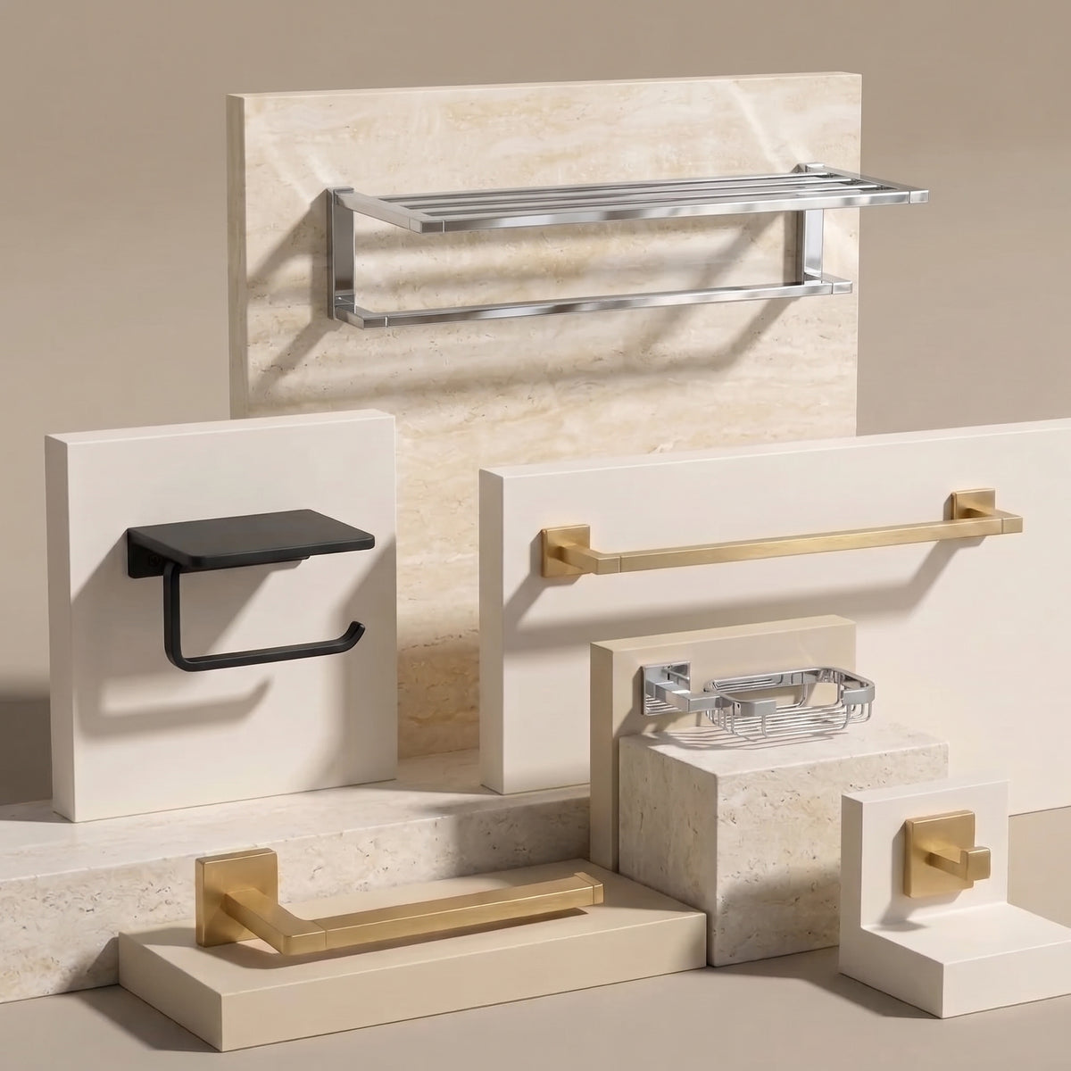 Aven Brass Towel Bar