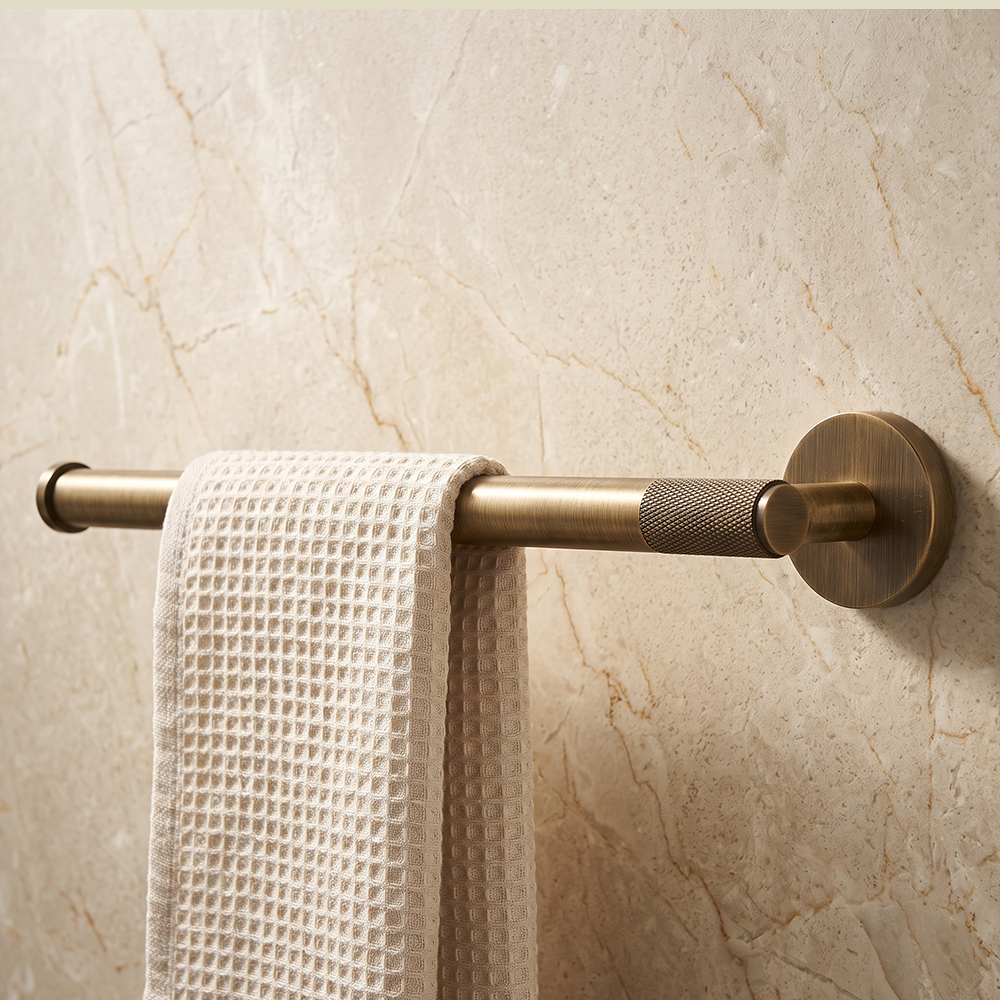 Reed Brass Towel Ring