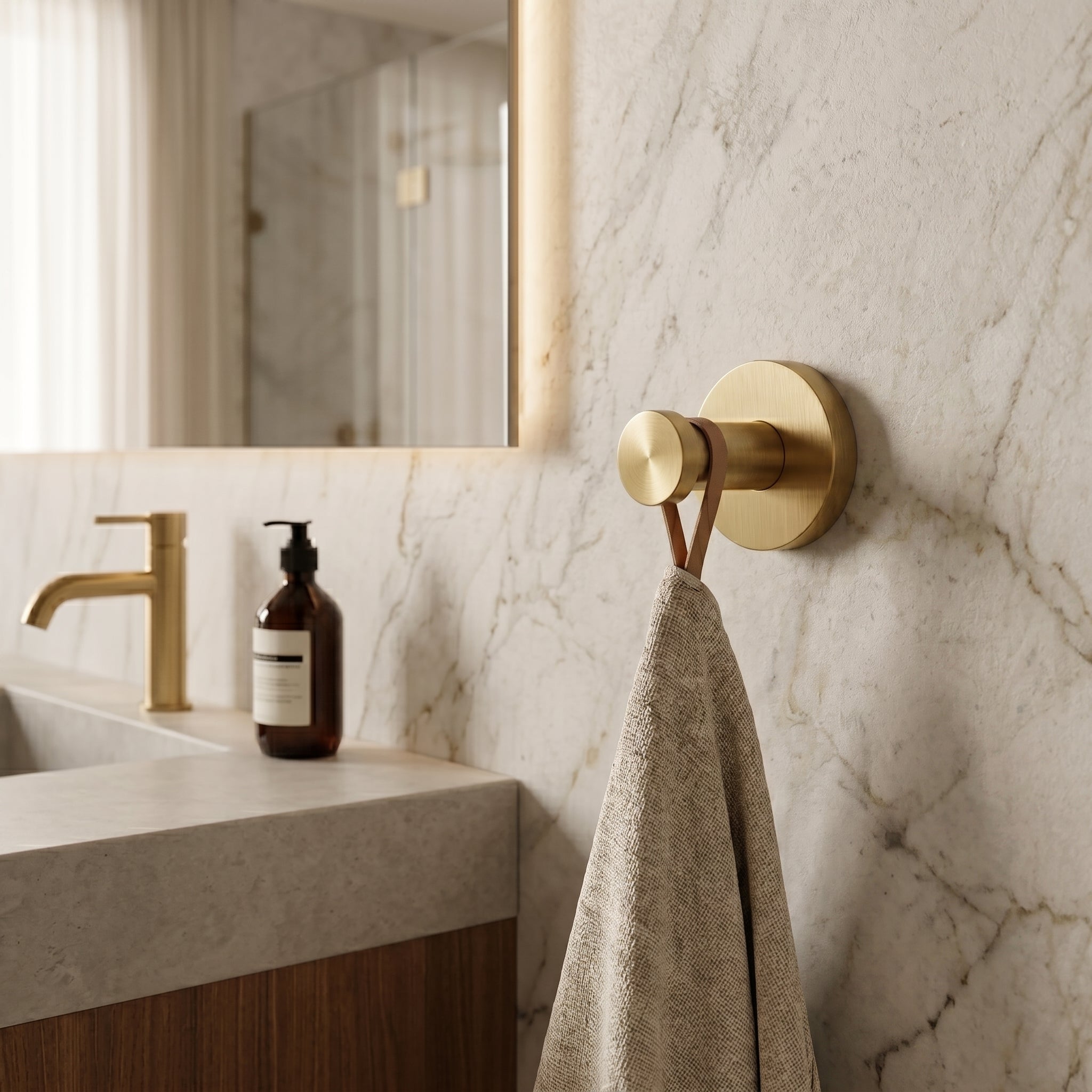 Reed Brass Wall Hook