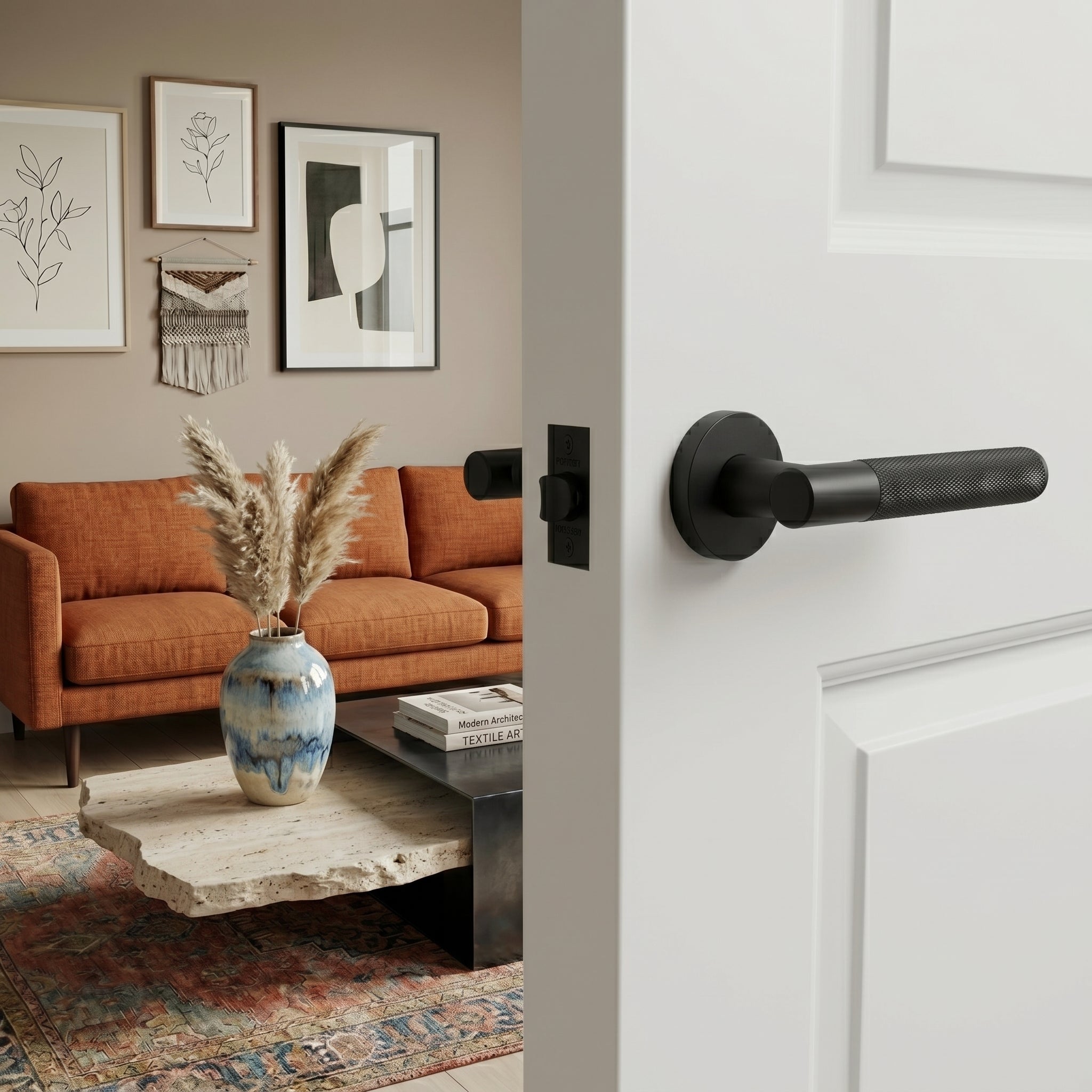 Finn Brass Door Handle