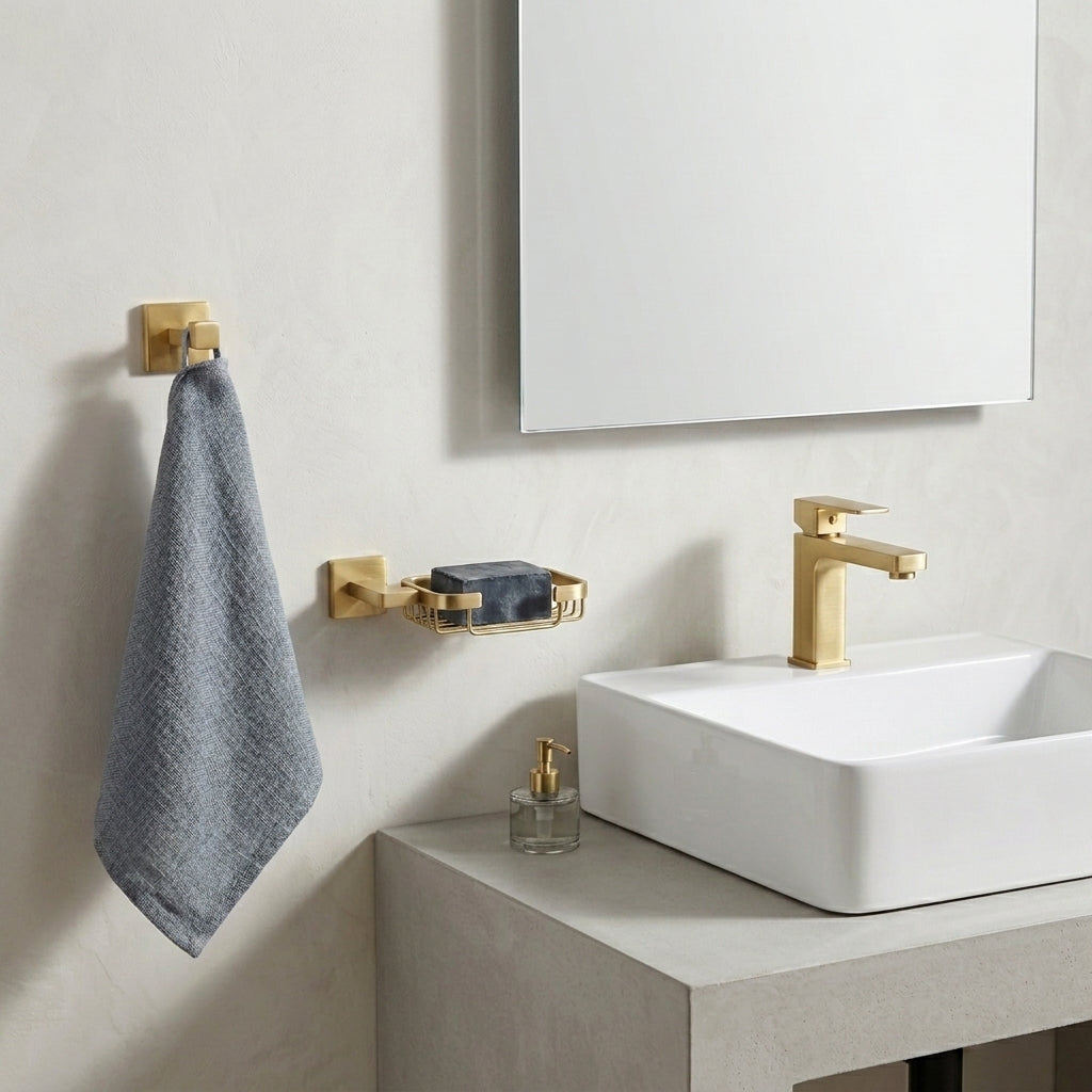 Aven Brass Bathroom Hardware