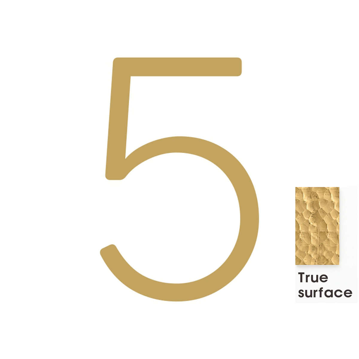 #number_5_color_matte-brass_style_hammered