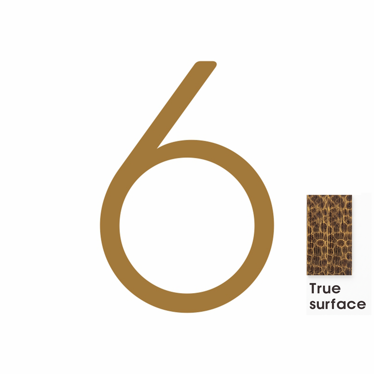 #number_6_color_antique-brass_style_hammered