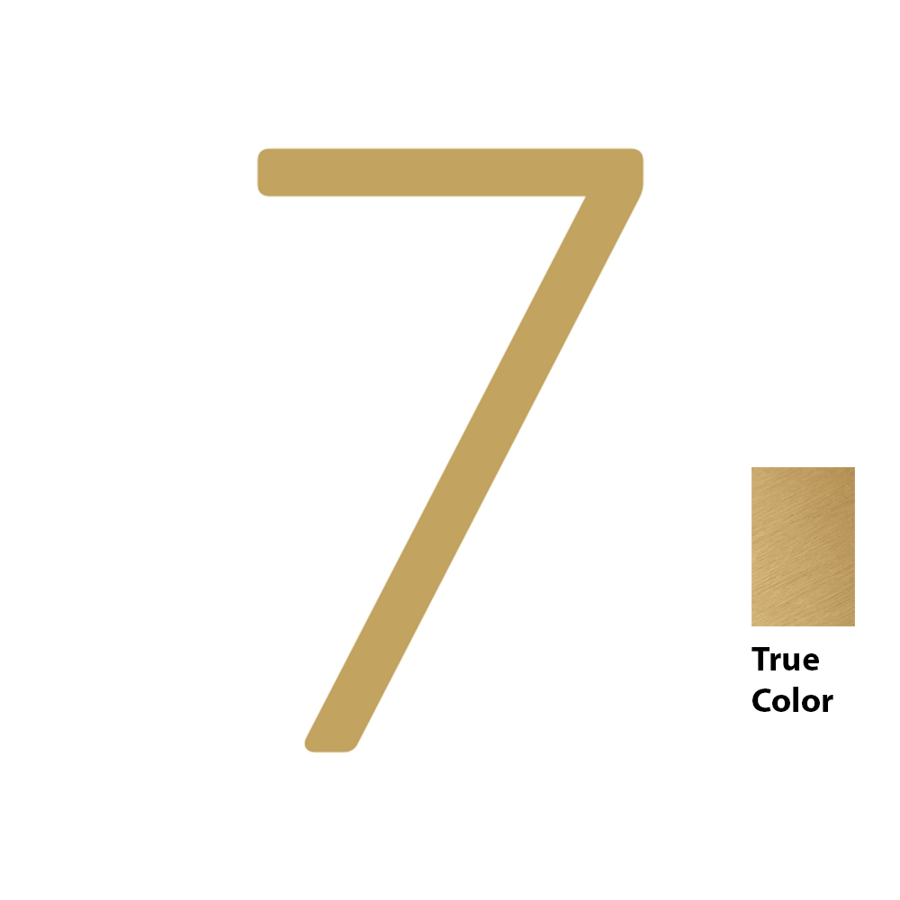 #number_7_color_matte-brass_style_plain