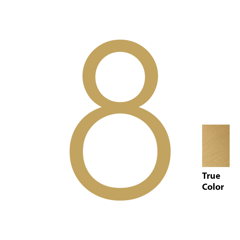 #number_8_color_matte-brass_style_plain