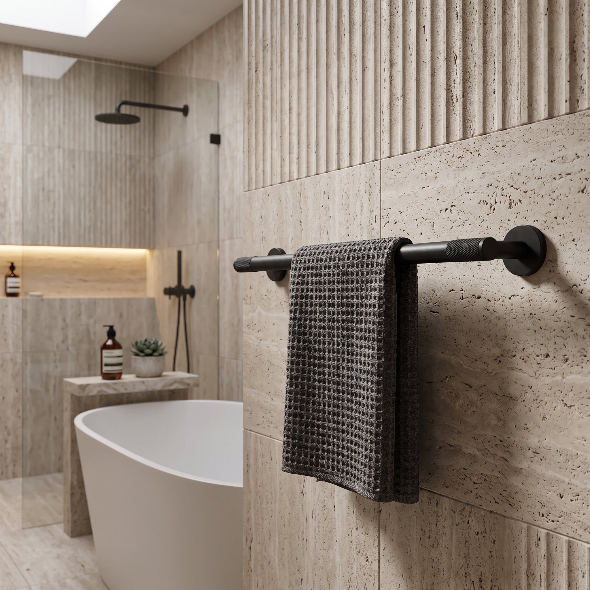 Reed Brass Towel Bar