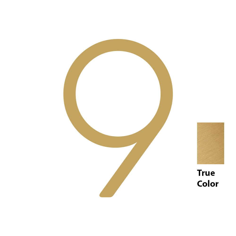 #number_9_color_matte-brass_style_plain