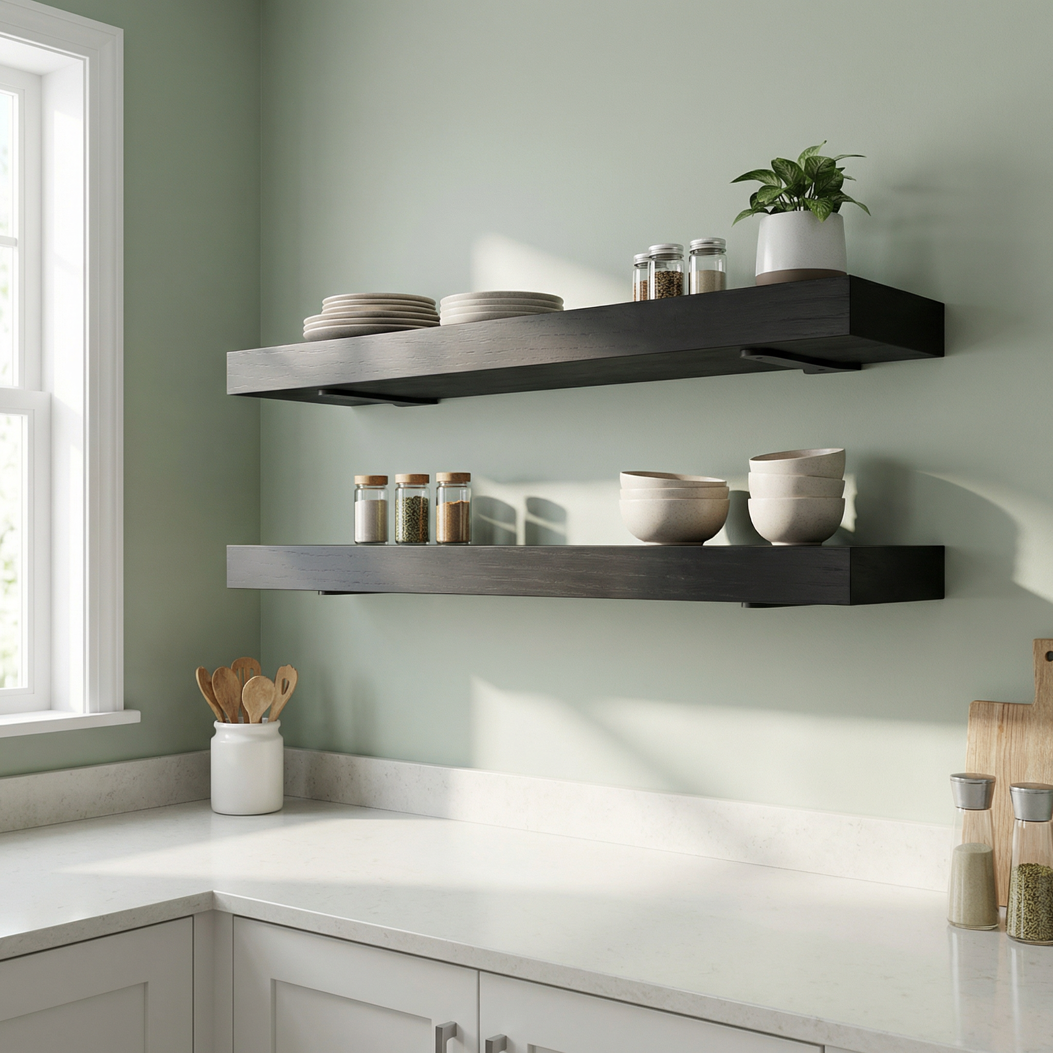 Chocolate Espresso Oak Wood Shelf