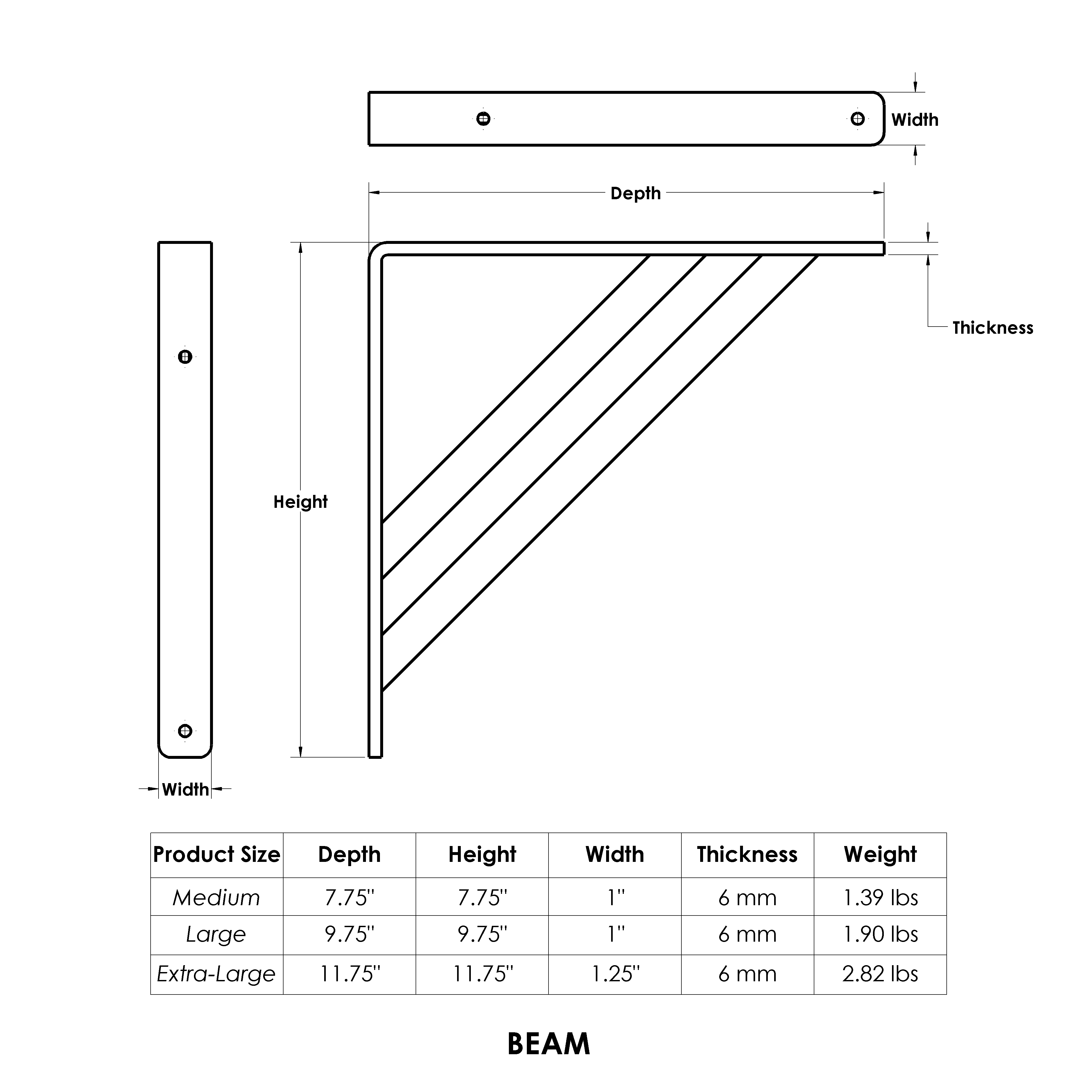Beam Decorative Shelf Bracket