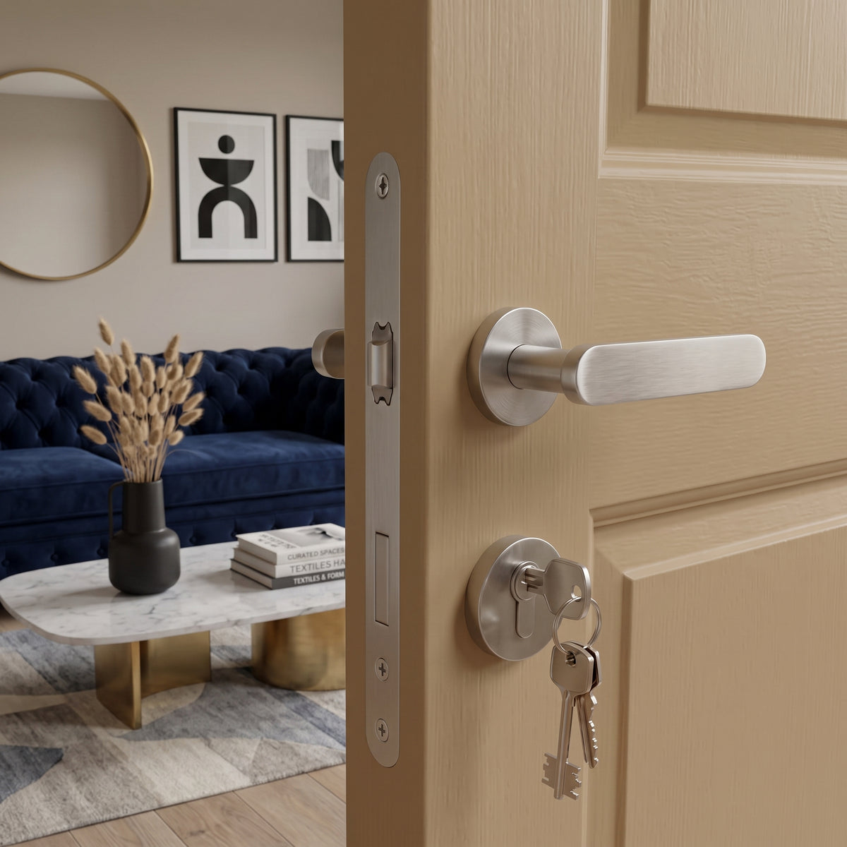 Nash Brass Door Handle