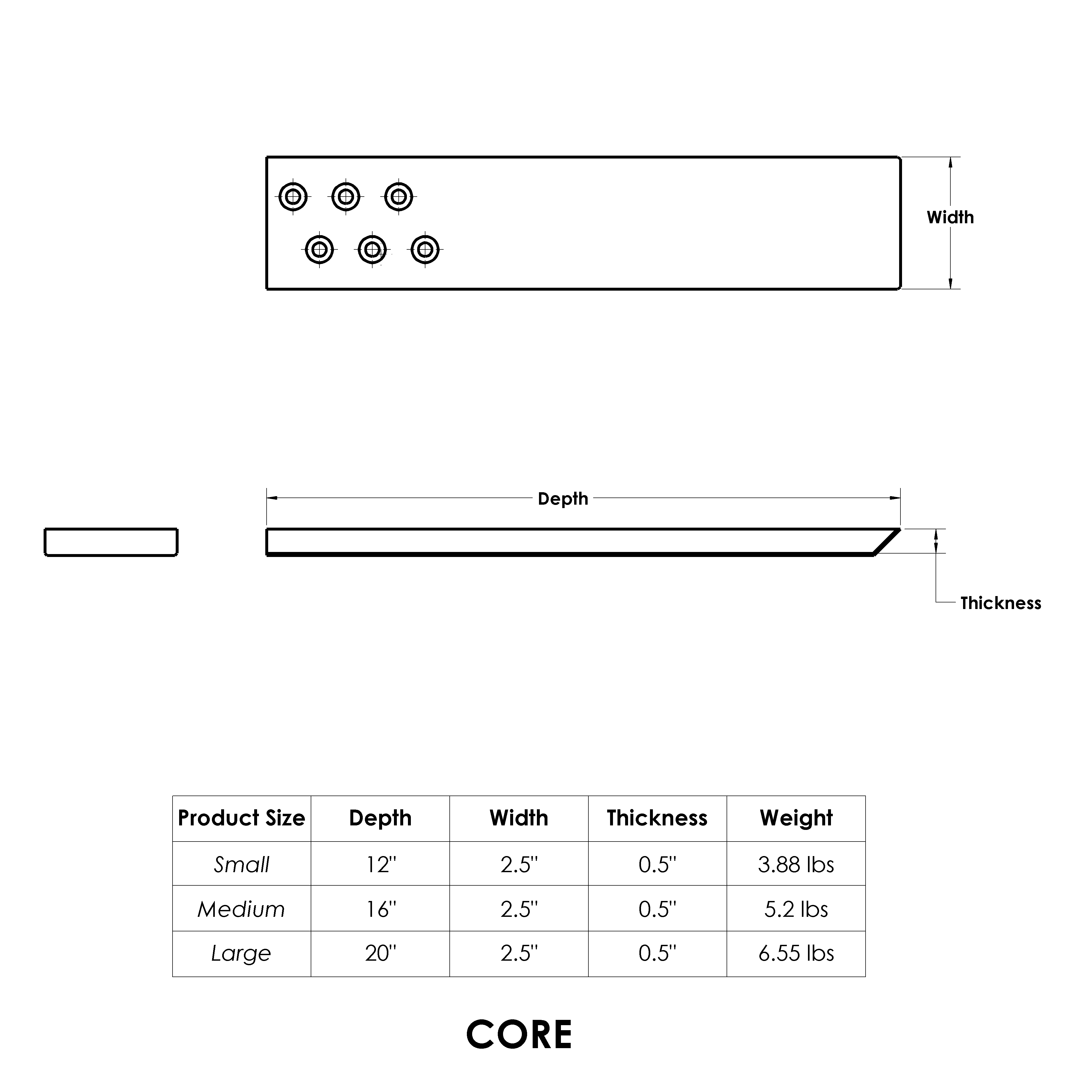 CORE Countertop Bracket