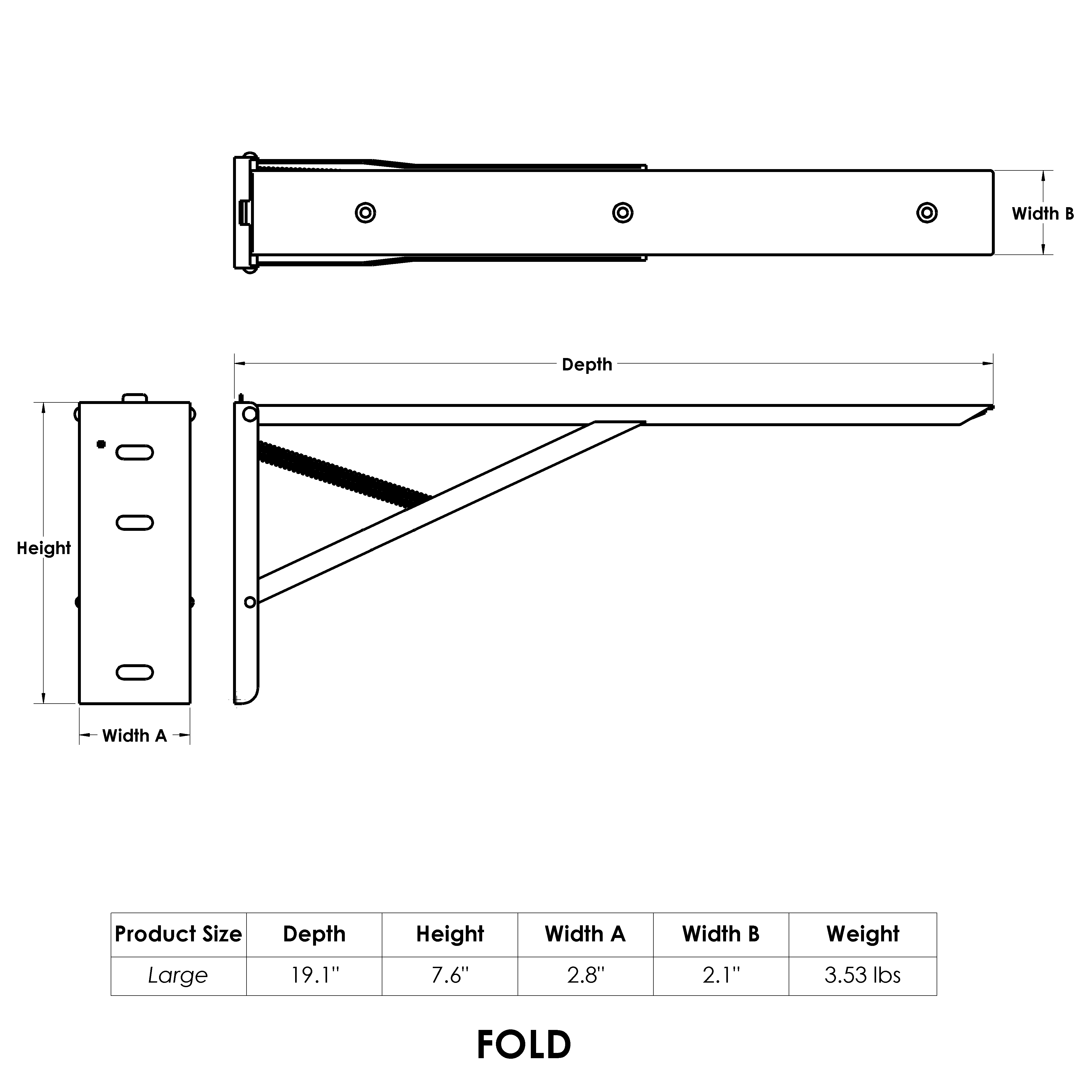 FOLD Folding Shelf Bracket
