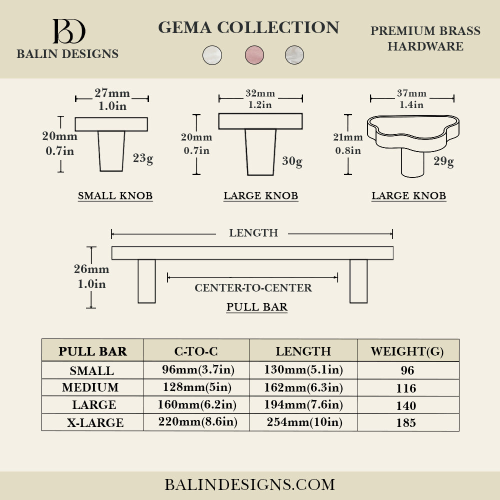 Gema Cabinet Knob