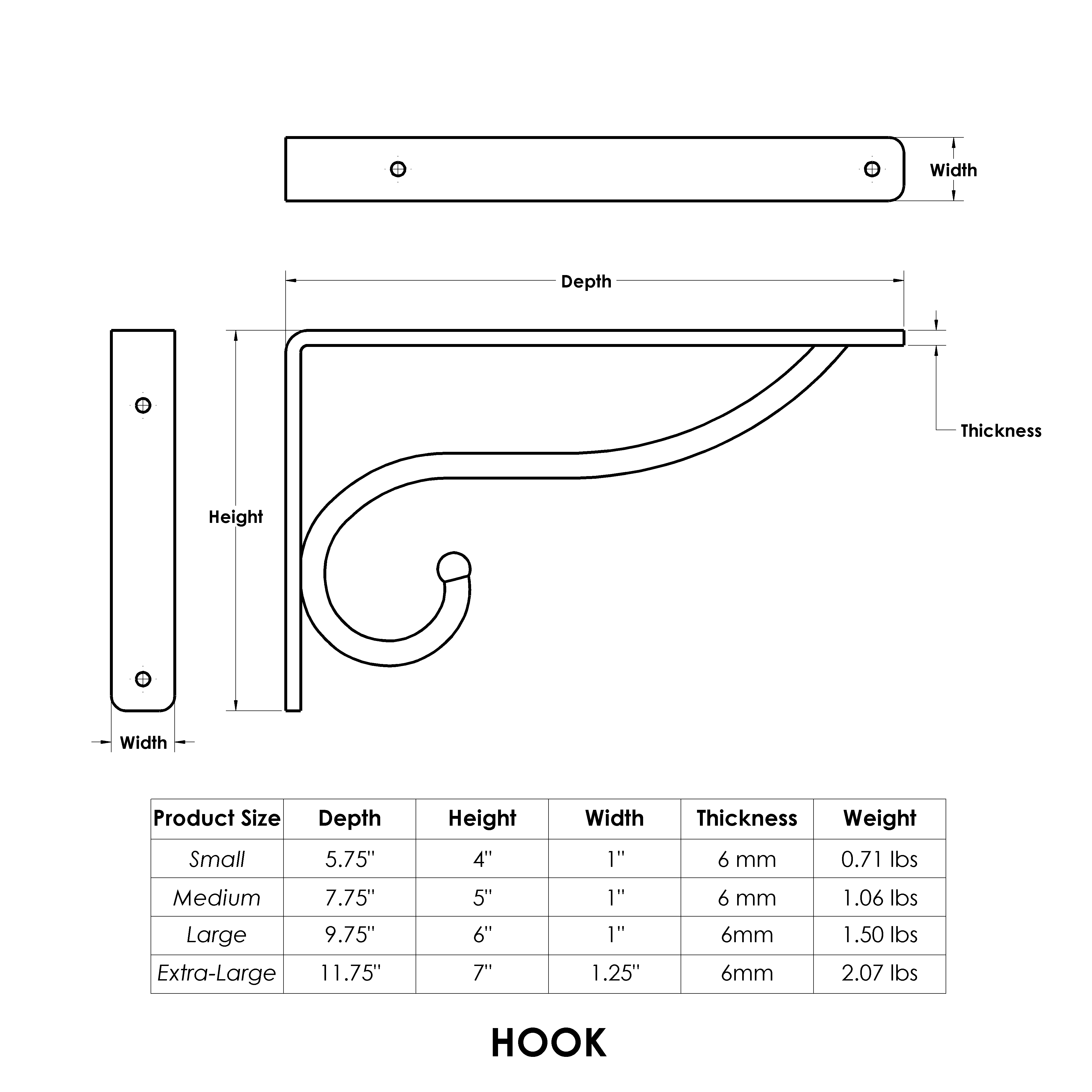 Hook Size Chart Guide