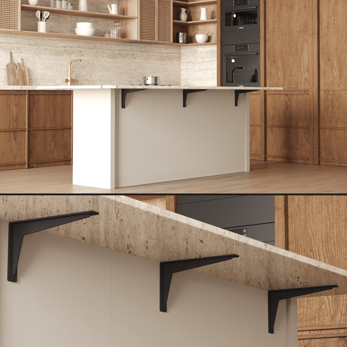 Black Metal Shelf Bracket