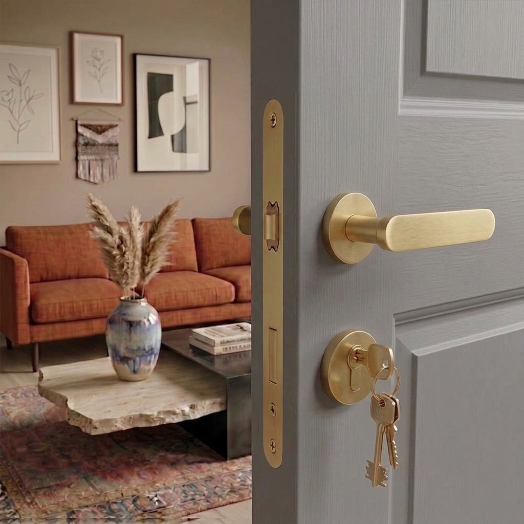 Nash Brass Door Handle
