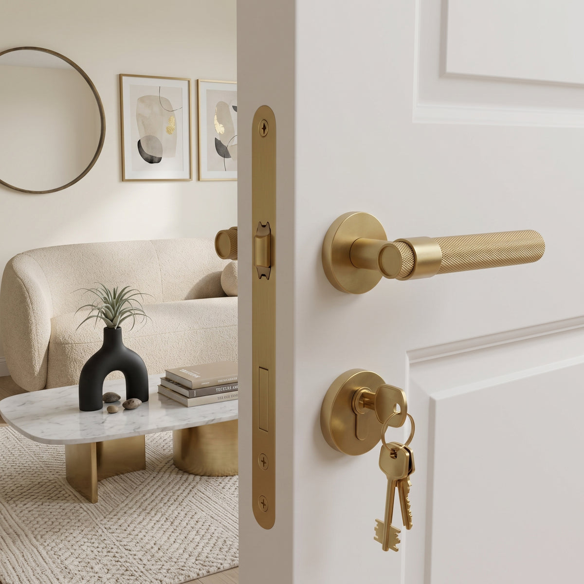 Hugo Brass Door Handle