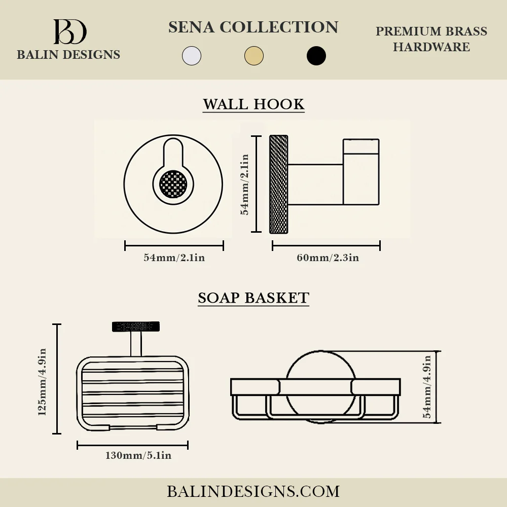 Sena Brass Wall Hook