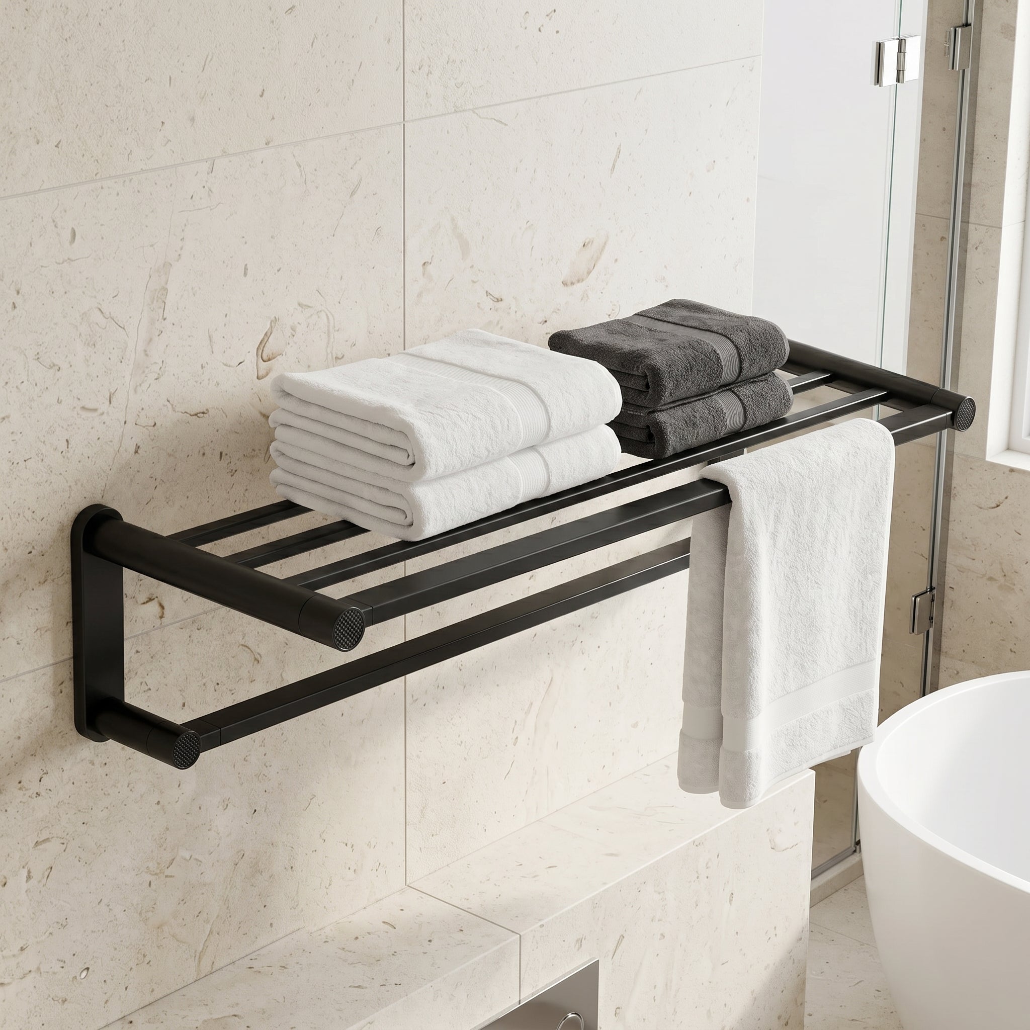 Sena Brass Towel Rack