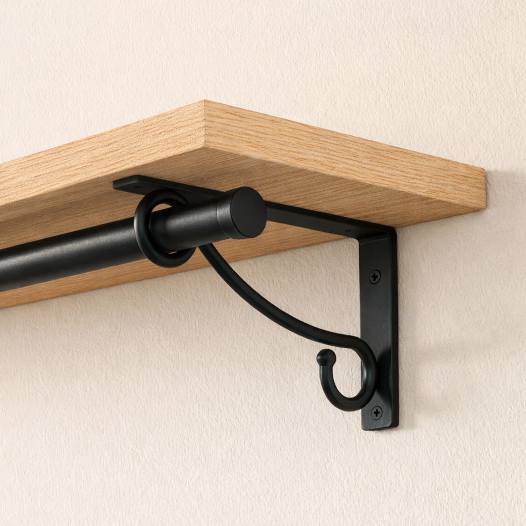 Pole Closet Rod Shelf Bracket