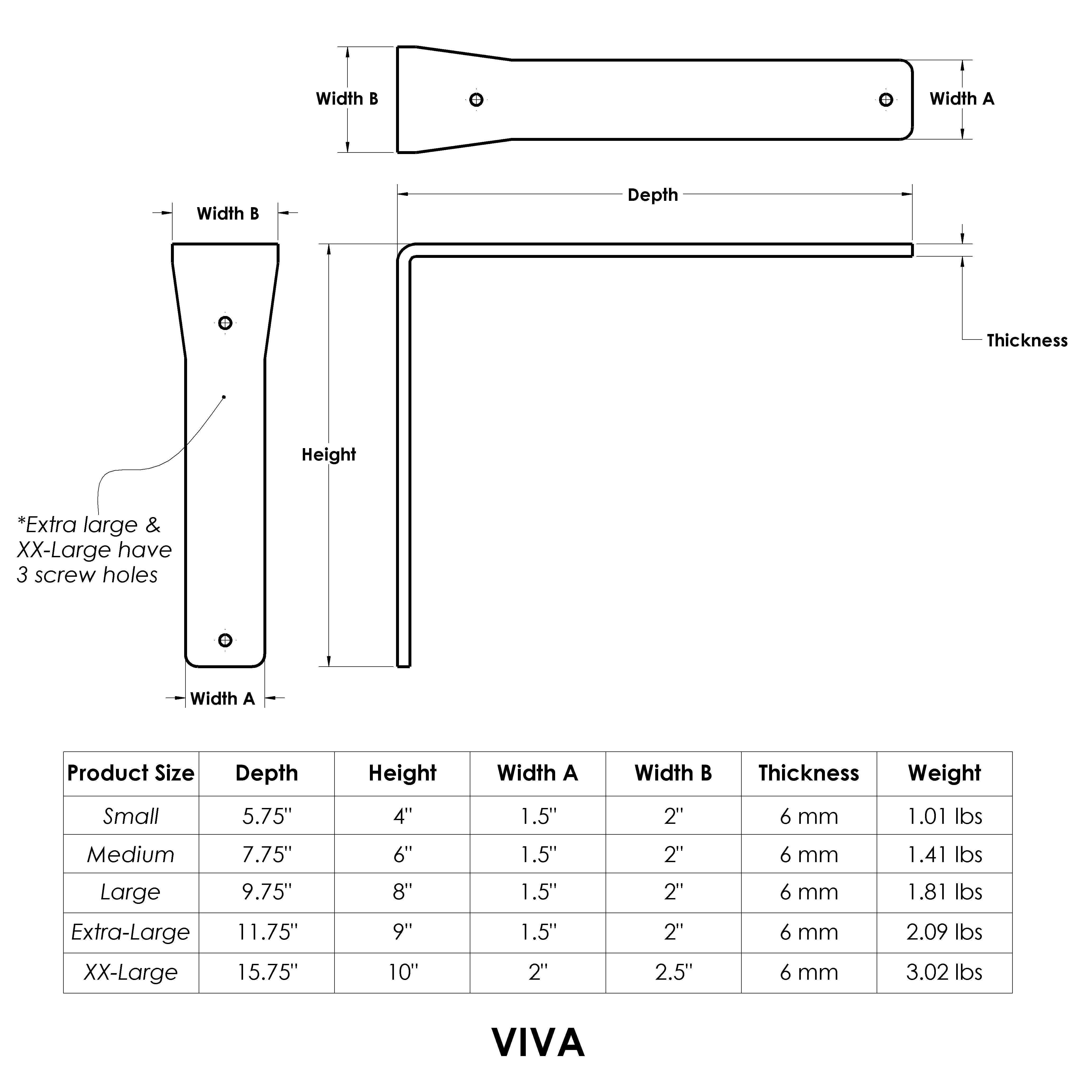 Viva Size Chart Guide