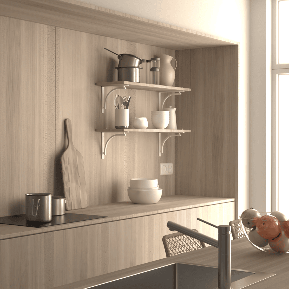 White Classic Kitchen Bracket