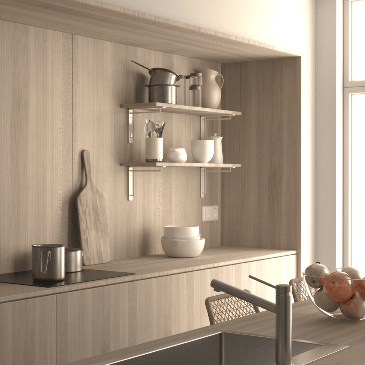 White Cross Kitchen Bracket