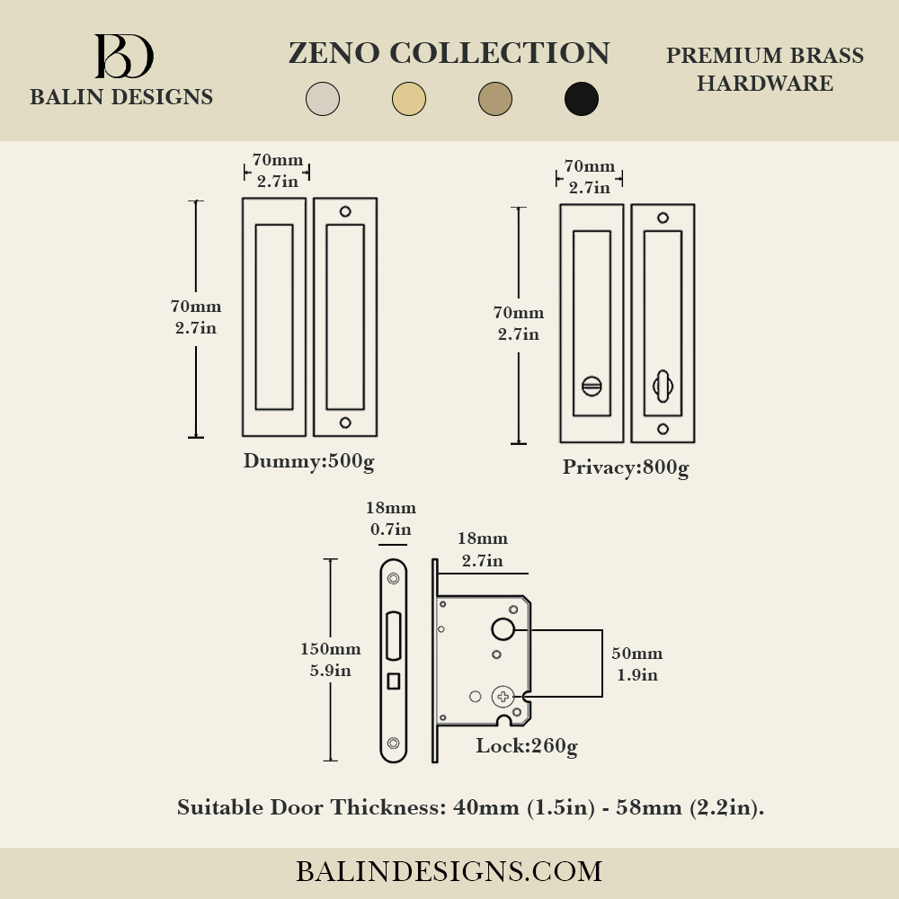 Brass Sliding Door Locks