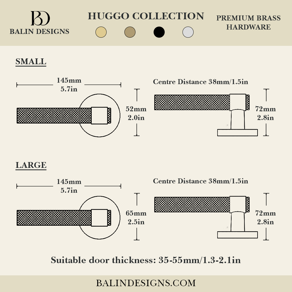 Hugo Brass Door Handle