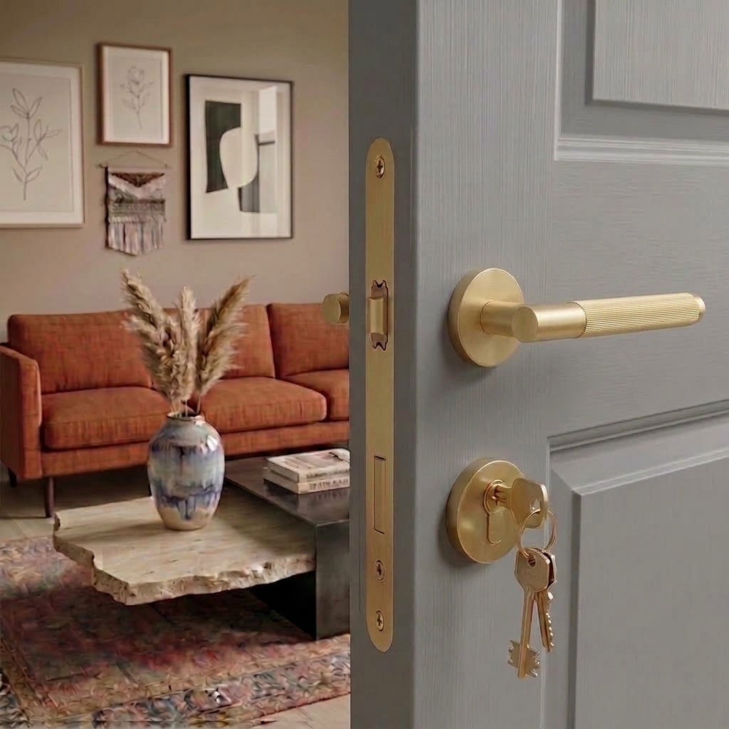 Arlo Brass Door Handle