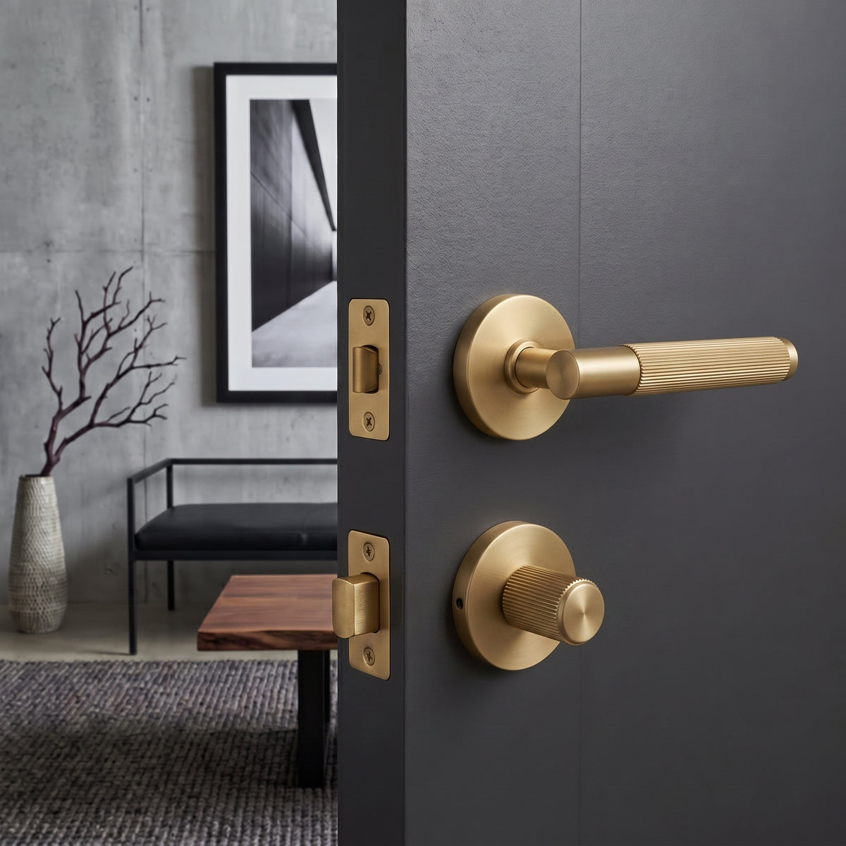 Arlo Brass Door Handle