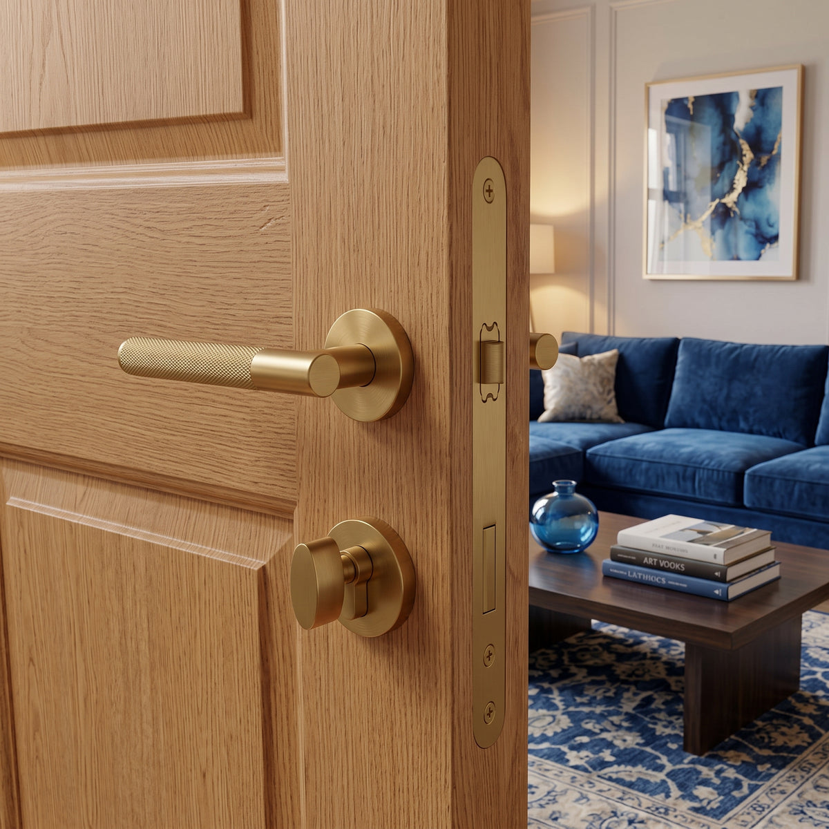 Finn Brass Door Handle