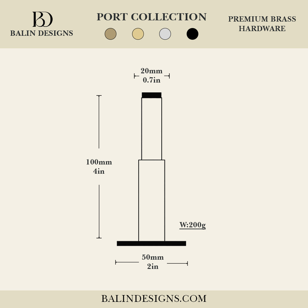 PORT Brass Doorstop