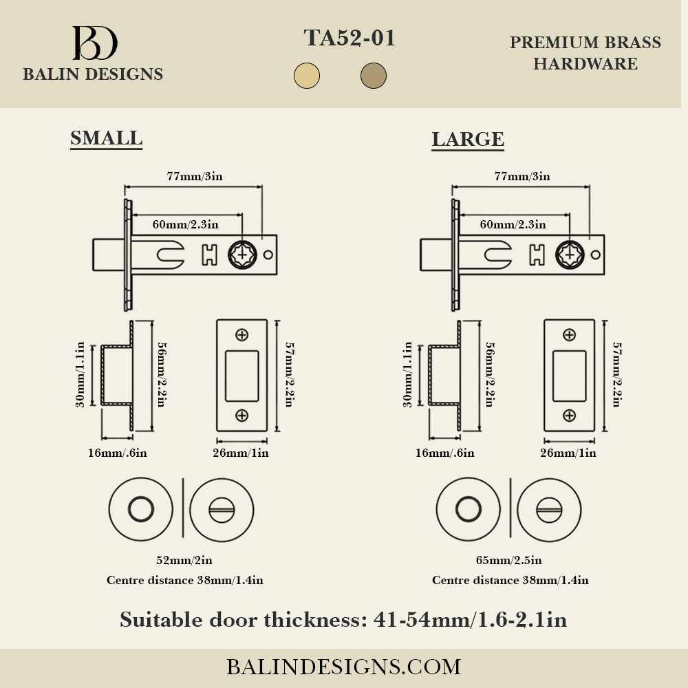Taro Brass Thumb Turn