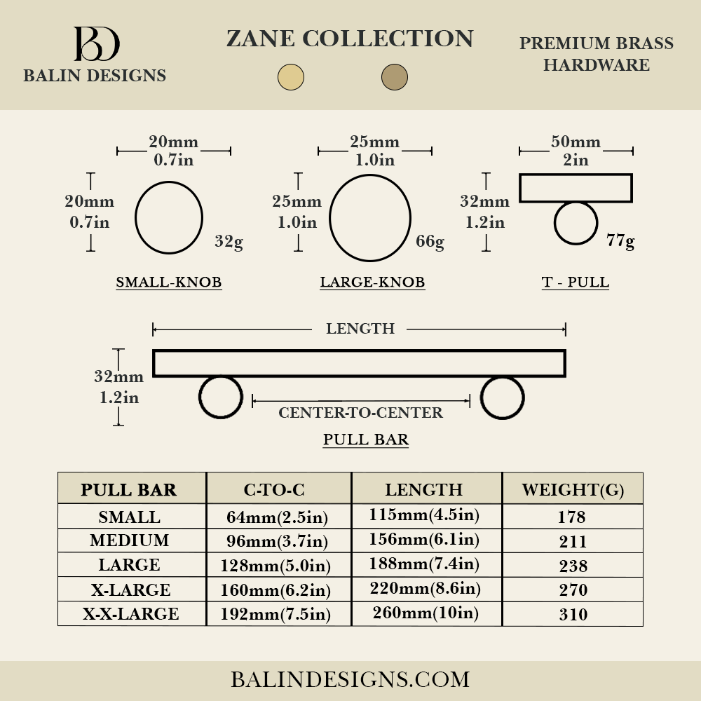 Zane Cabinet T-Bar