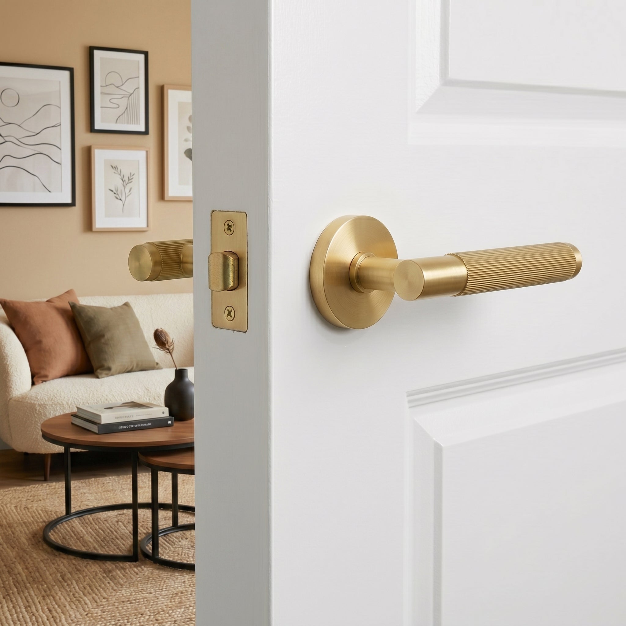 Arlo Brass Door Handle