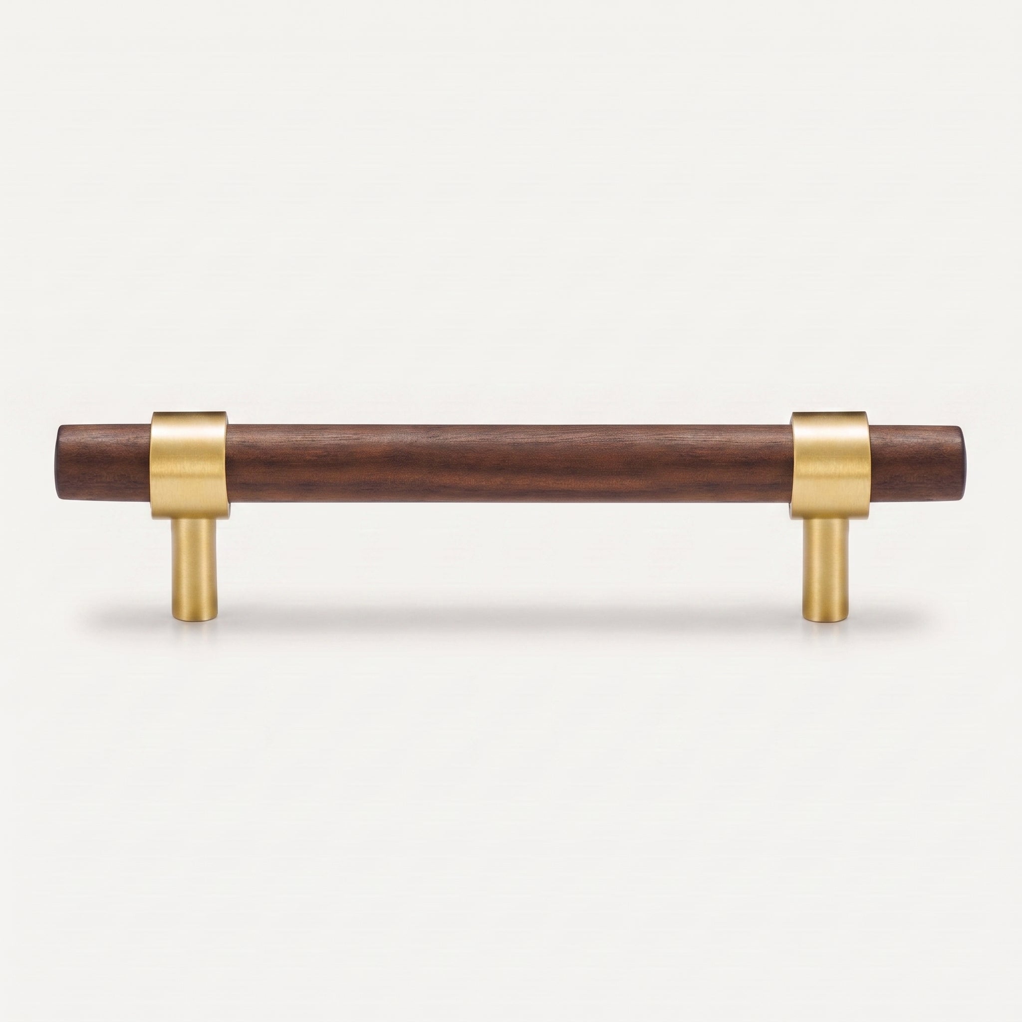 Rune Brass & Wood Cabinet Pull