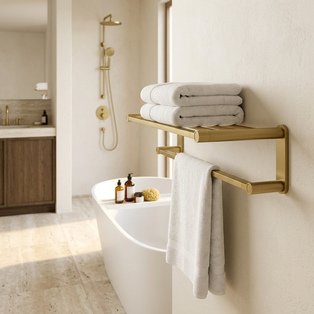 Sena Brass Bathroom Hardware Collection