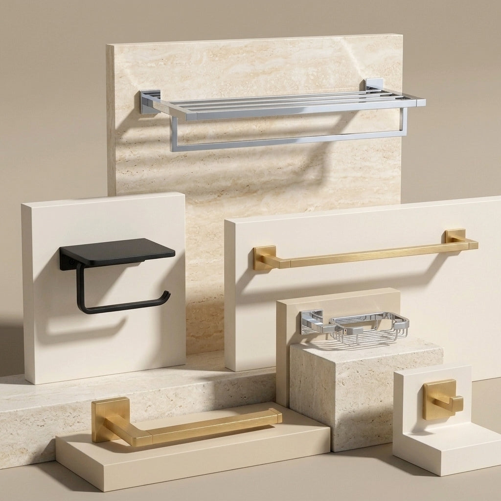 Aven Brass Bathroom Hardware
