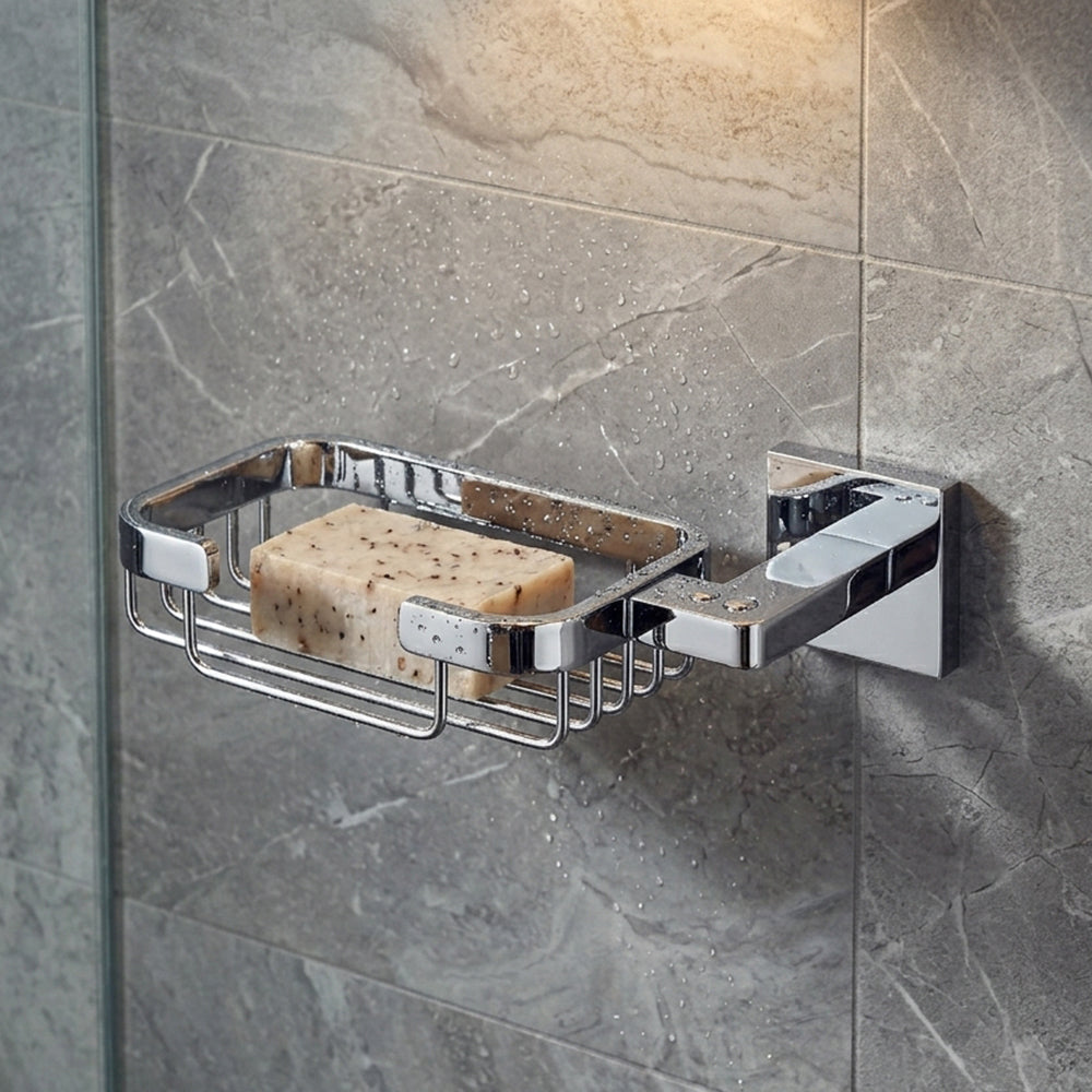 Aven Brass Soap Basket