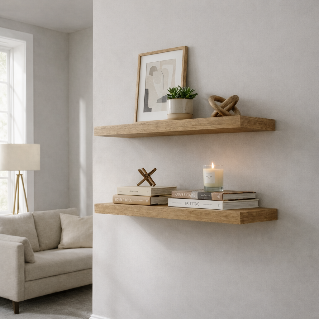 Rift White Oak Wood Shelf