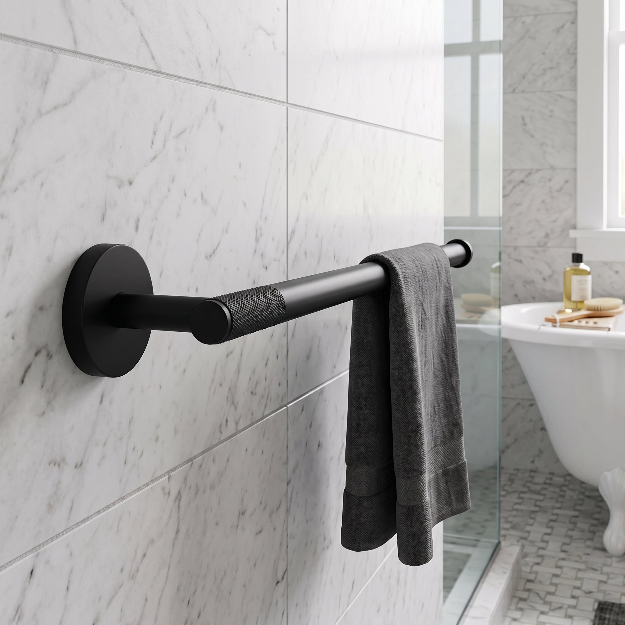 Reed Brass Towel Ring