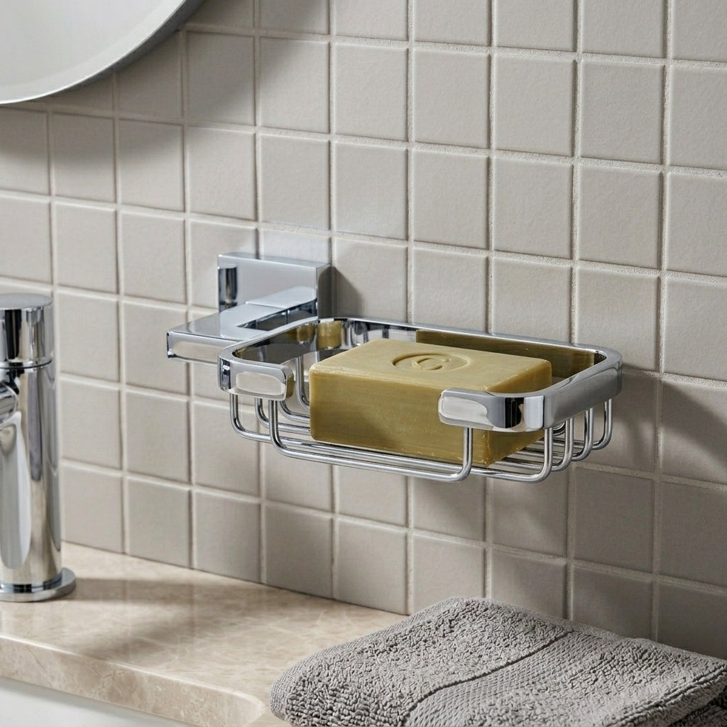 Aven Brass Soap Basket