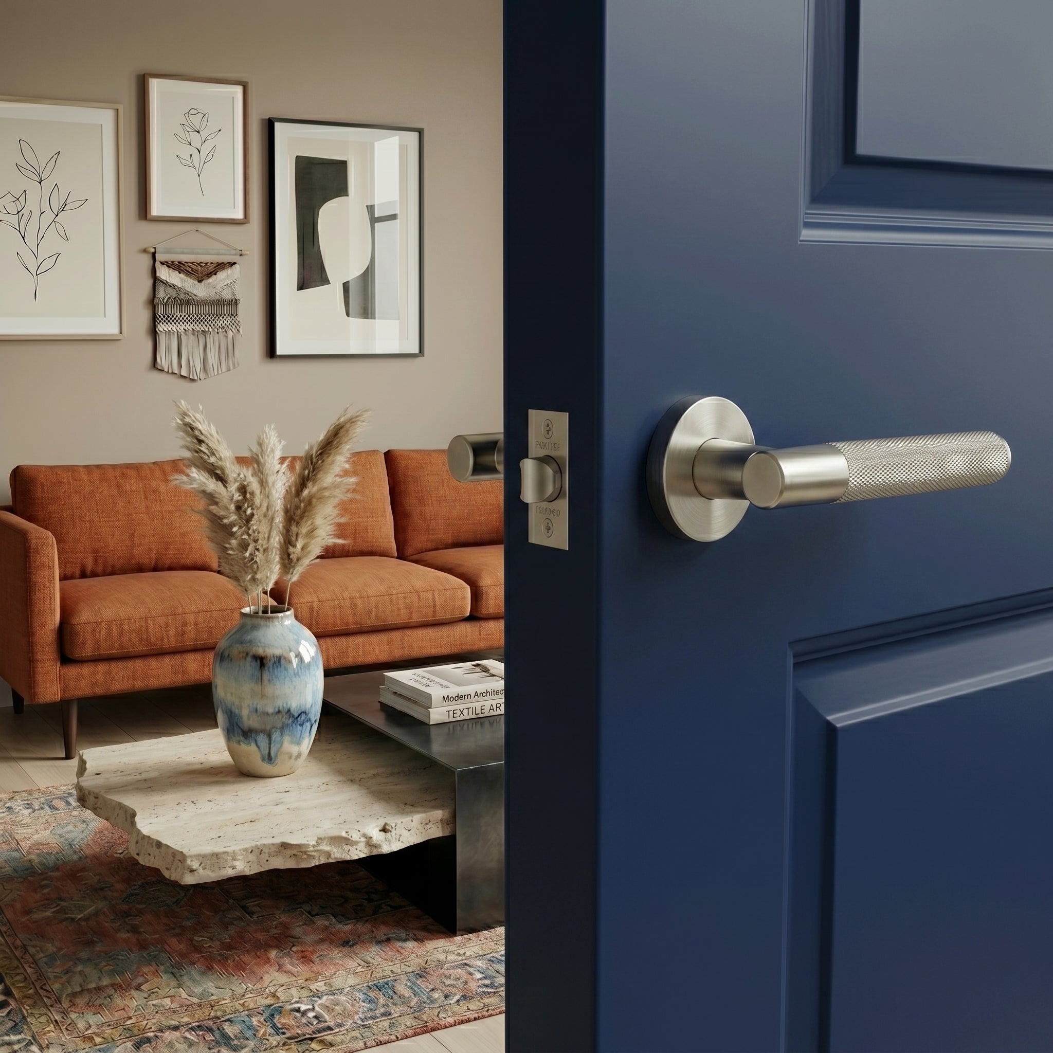 Finn Brass Door Handle