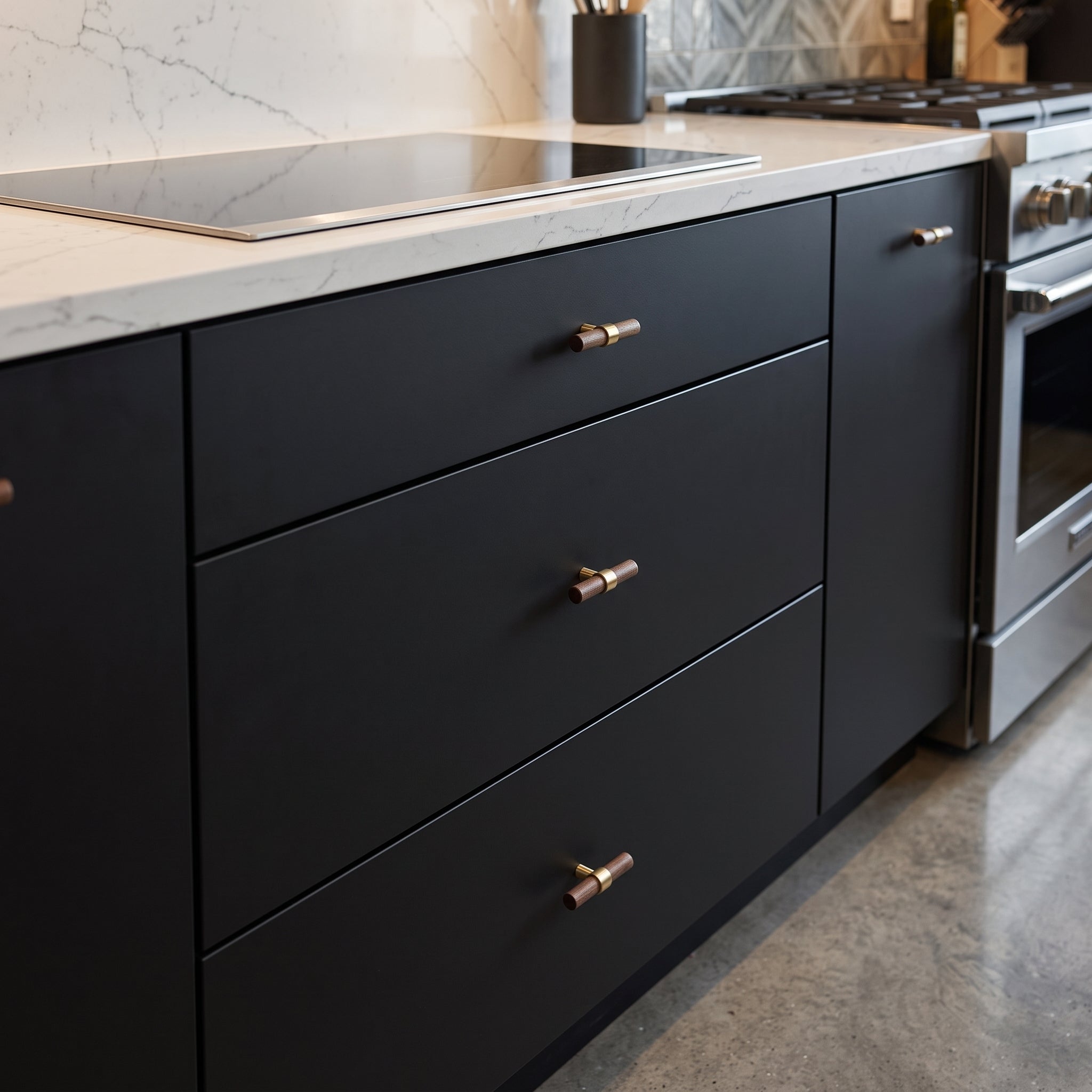 Rune Brass & Wood Cabinet T-Bar