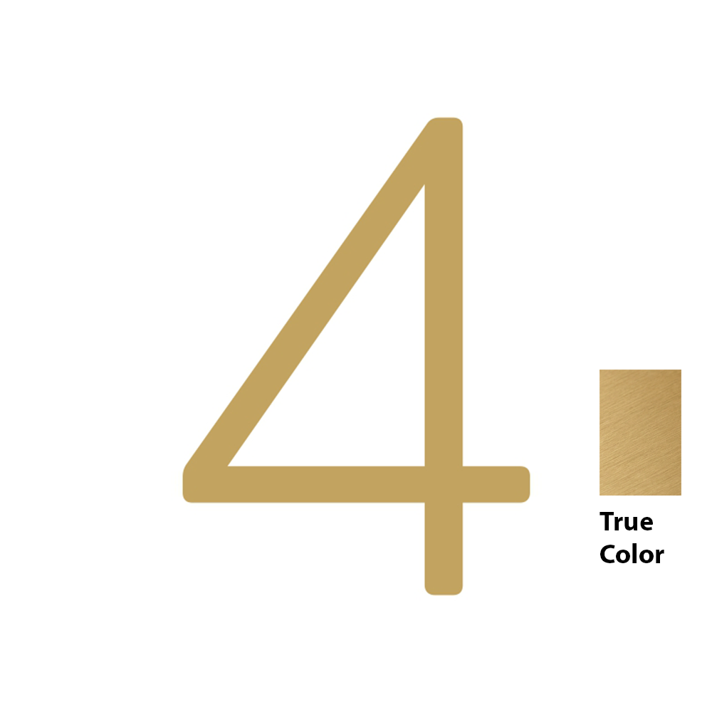 #number_4_color_matte-brass_style_plain