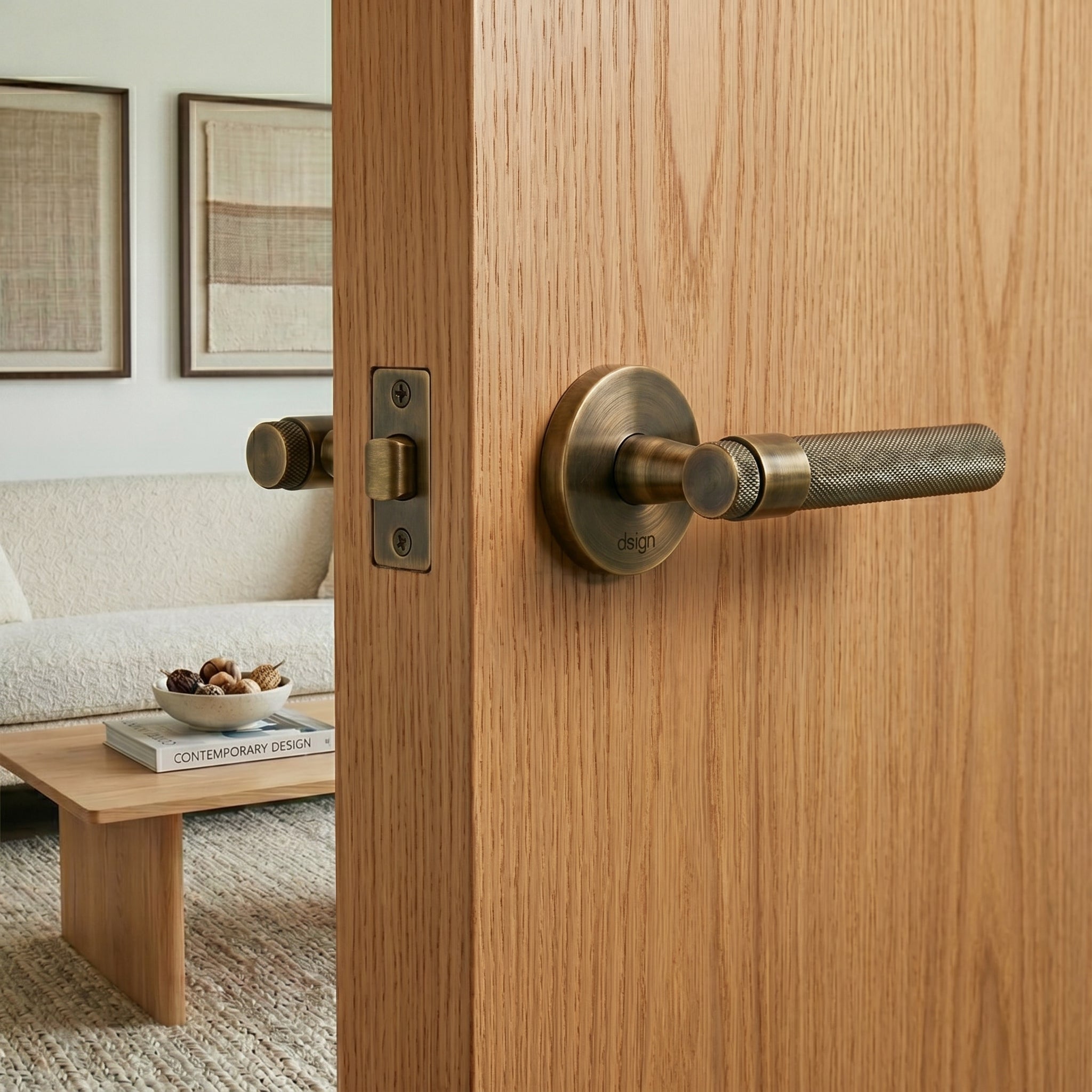 Hugo Brass Door Handle