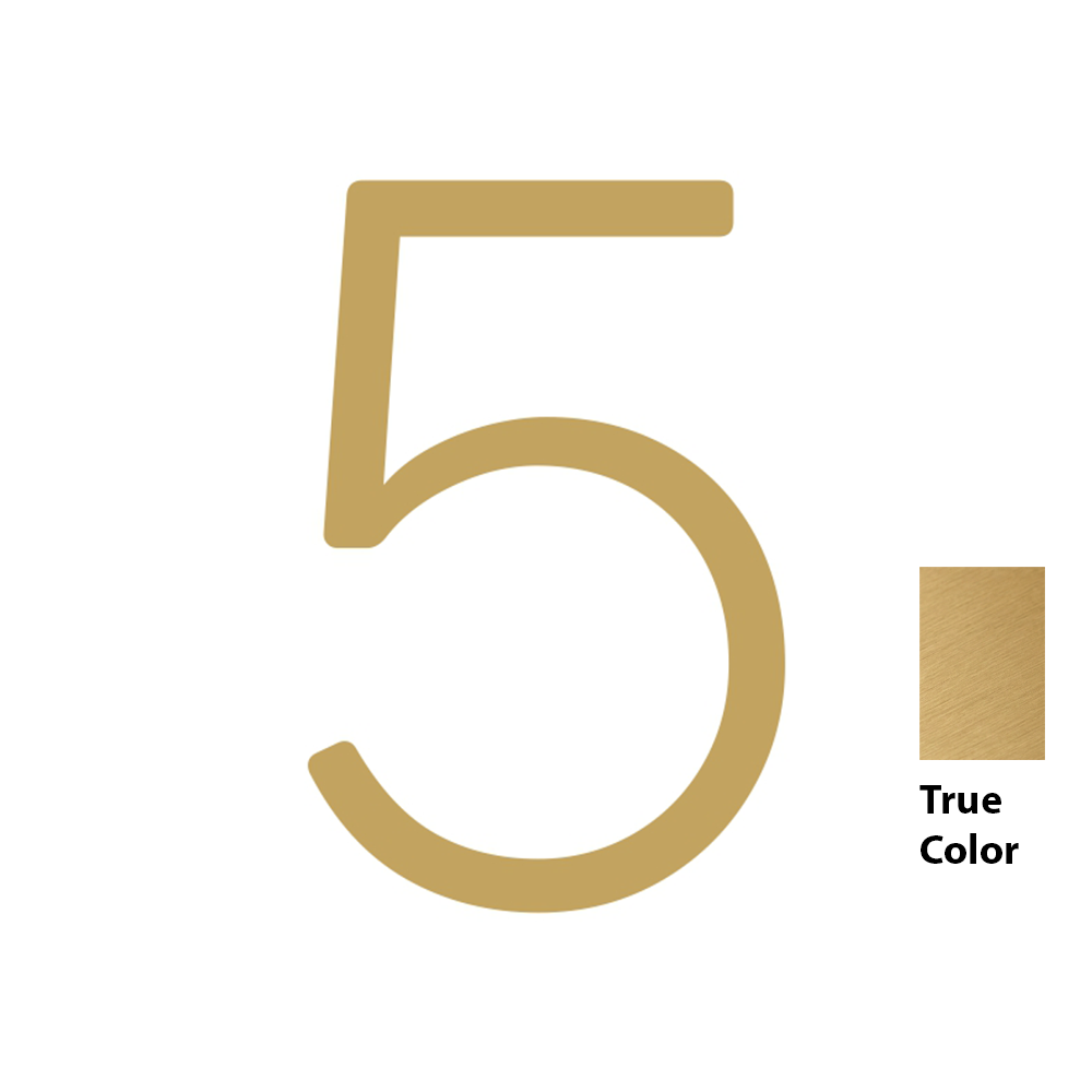 #number_5_color_matte-brass_style_plain