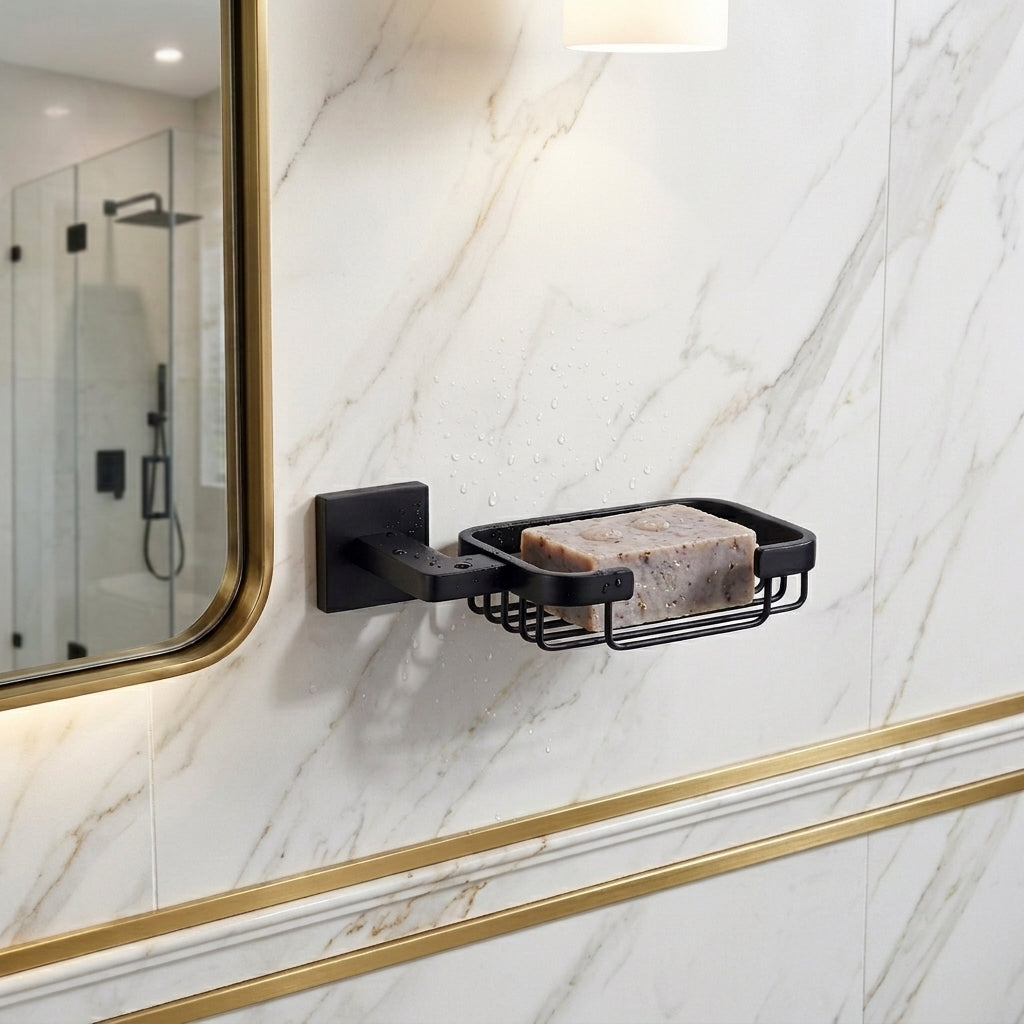 Aven Brass Soap Basket